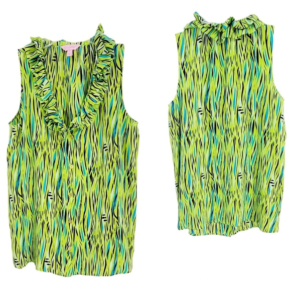 NWOT Lilly Pulitzer's classic Silk Tank Top Size 2 100% silk - Picture 2 of 16